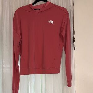 The North Face Pink Crop Long Sleeve Hoodie